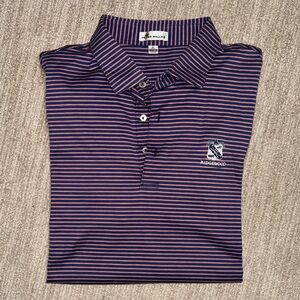 Peter Millar Men's Size XL Purple/Blue Cotton Short Sleeve Golf Polo
